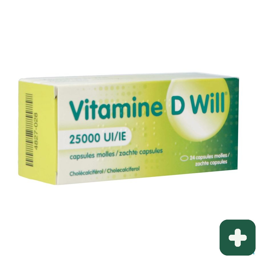 Vitamine D Will 25000ie Zachte Caps 24