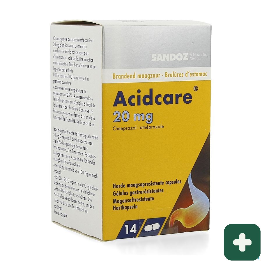 Acidcare 20 Mg Sandoz Caps Maagsapres 14 X 20 Mg
